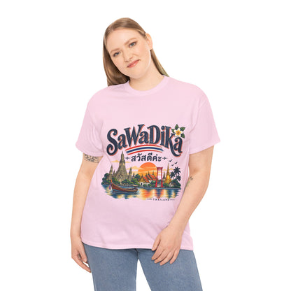 SaWaDiKa Thailand Vintage Travel Heavy Cotton T-Shirt