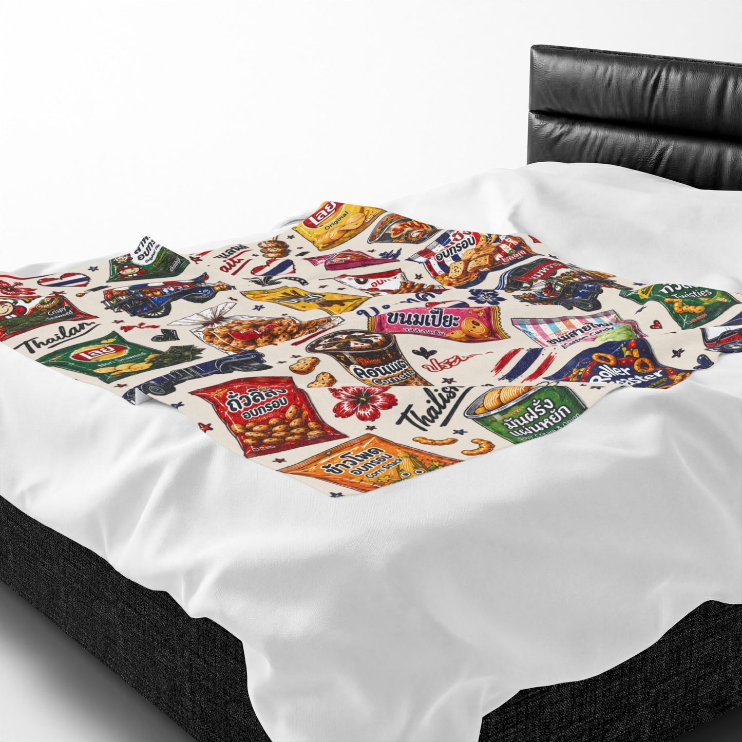 Thai Snacks Velveteen Plush Blanket