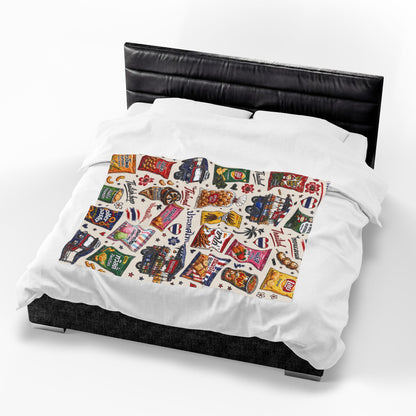 Thai Snacks Velveteen Plush Blanket