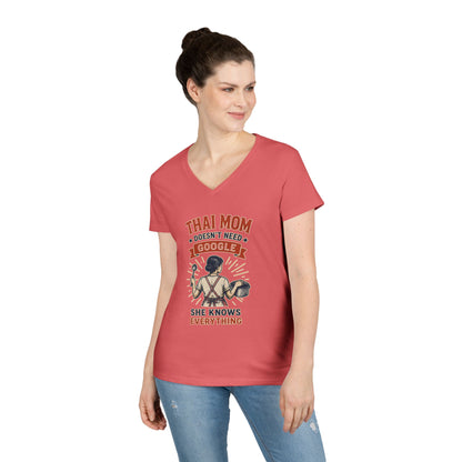 Thai Mom Doesn’t Need Google, She Knows Everything V-Neck Tee