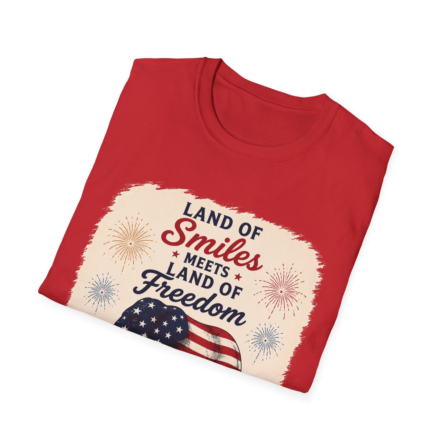 Land of Smiles Meets Land of Freedom 4th of July Unisex Tee