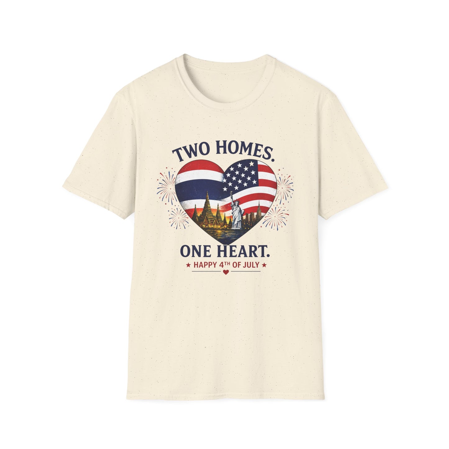 Two Homes One Heart 4th of July Tee