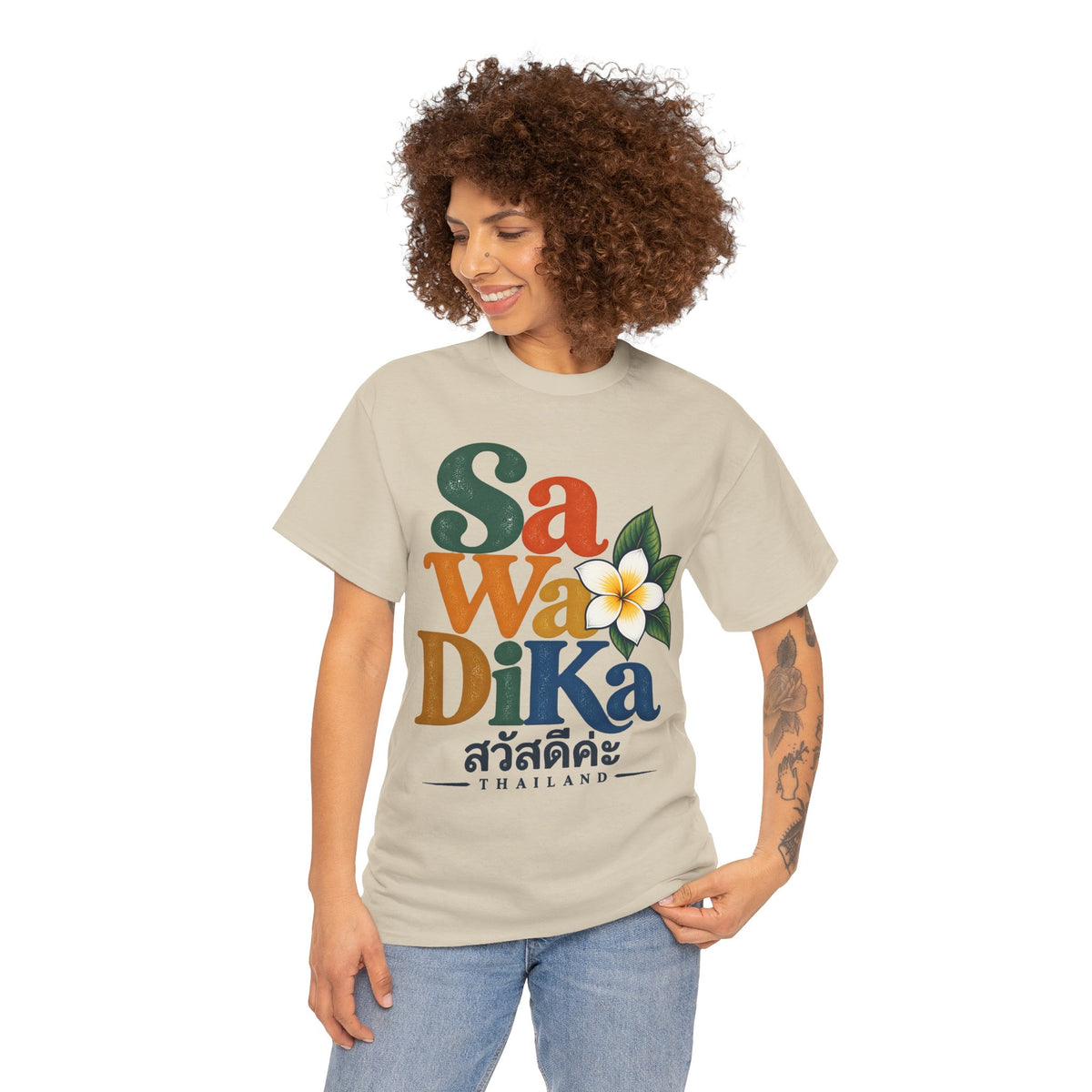 SaWaDiKa Vintage Greeting Thailand Heavy Cotton T-Shirt