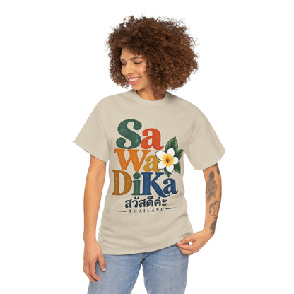 SaWaDiKa Vintage Greeting Thailand Heavy Cotton T-Shirt