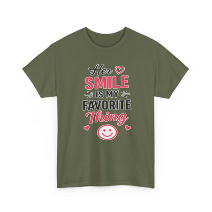 Her Smile Is My Favorite Thing Heavy Cotton Tee