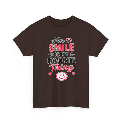 Her Smile Is My Favorite Thing Heavy Cotton Tee