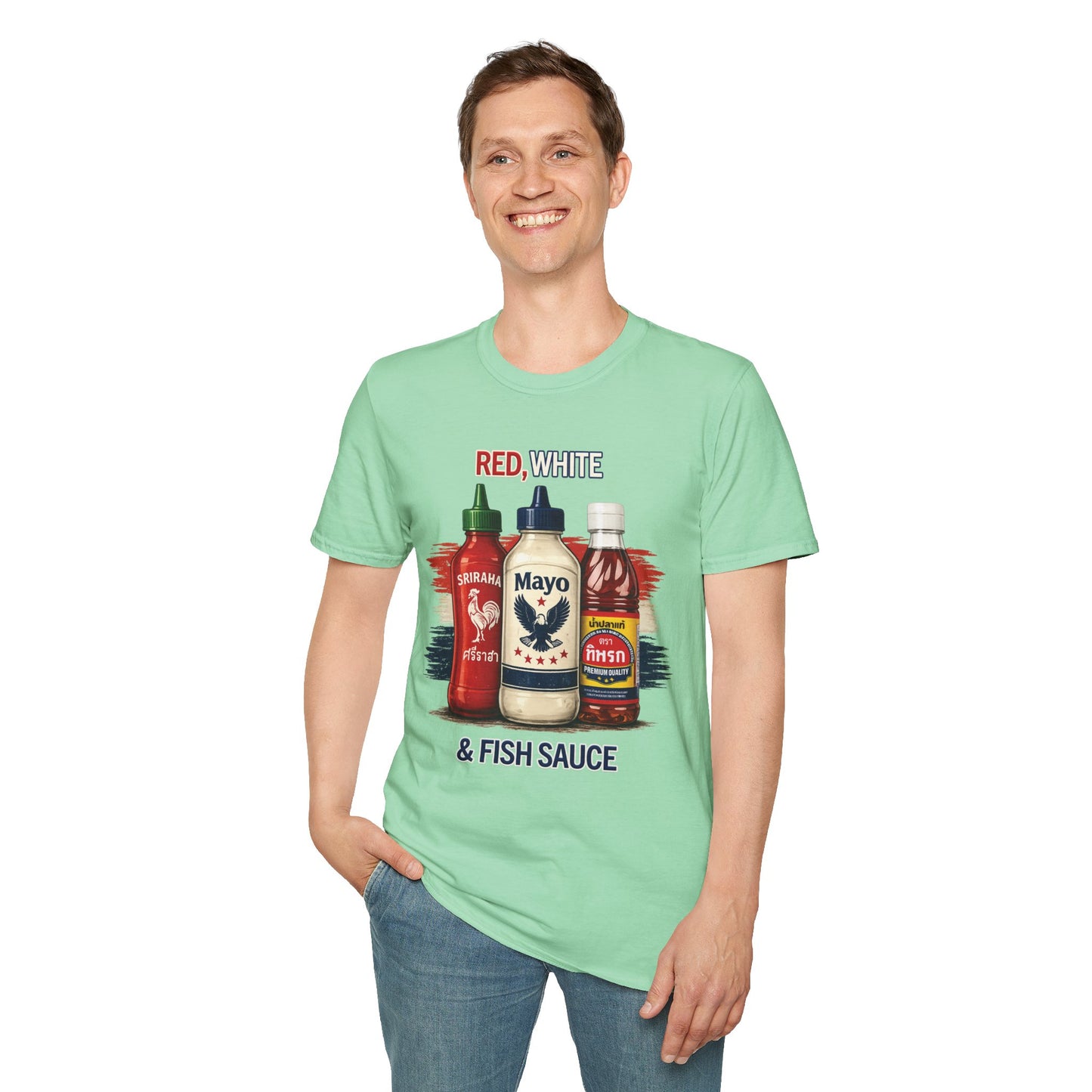 Red, White & Fish Sauce Unisex SoftStyle Tee