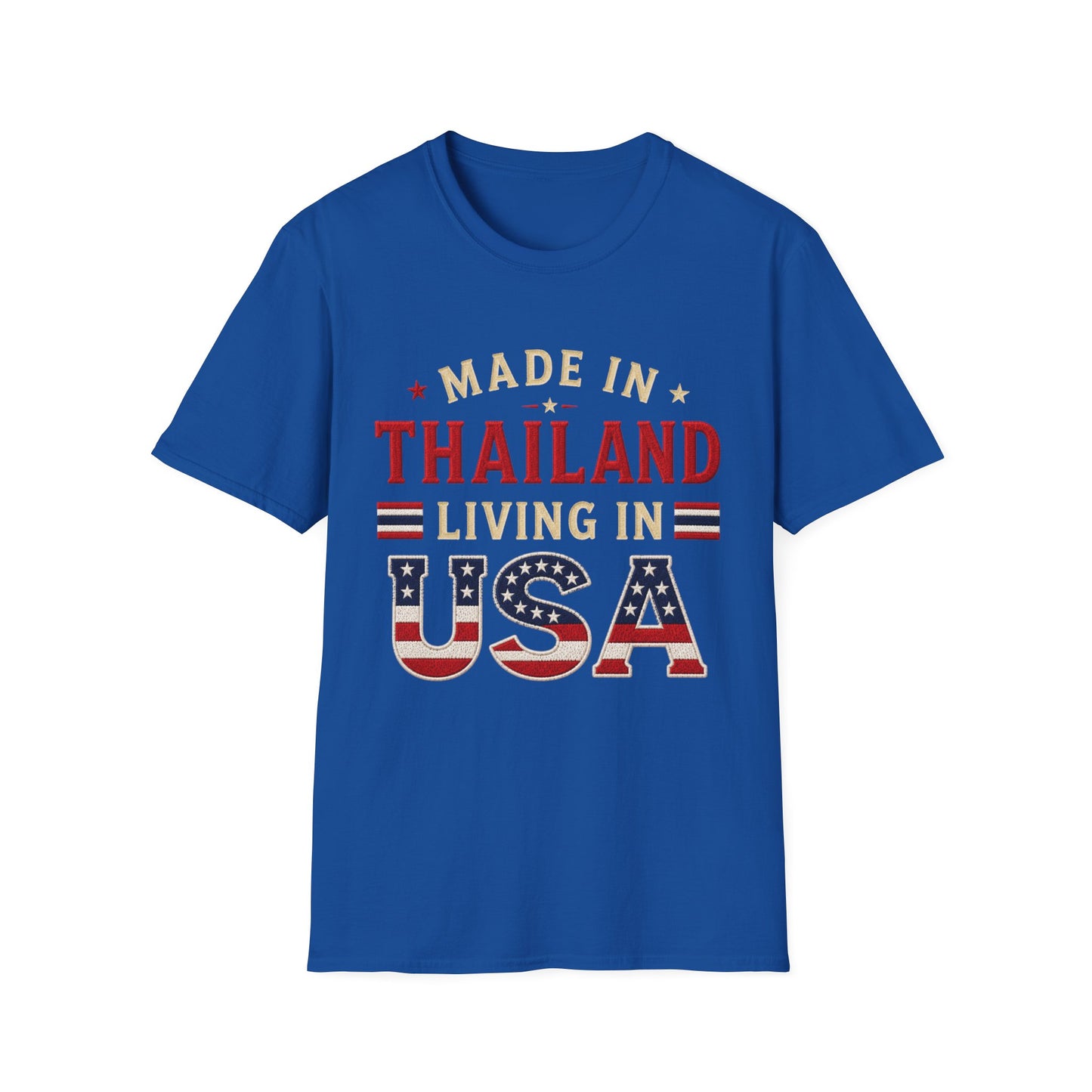 Made in Thailand, Living in USA Unisex Softstyle Tee