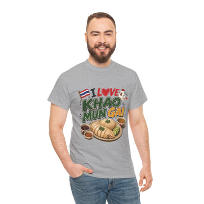 I Love Khao Mun Gai Unisex Heavy Cotton Tee