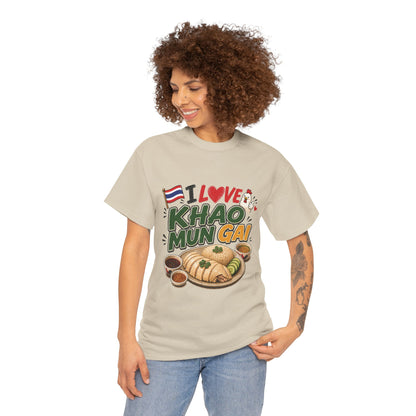 I Love Khao Mun Gai Unisex Heavy Cotton Tee
