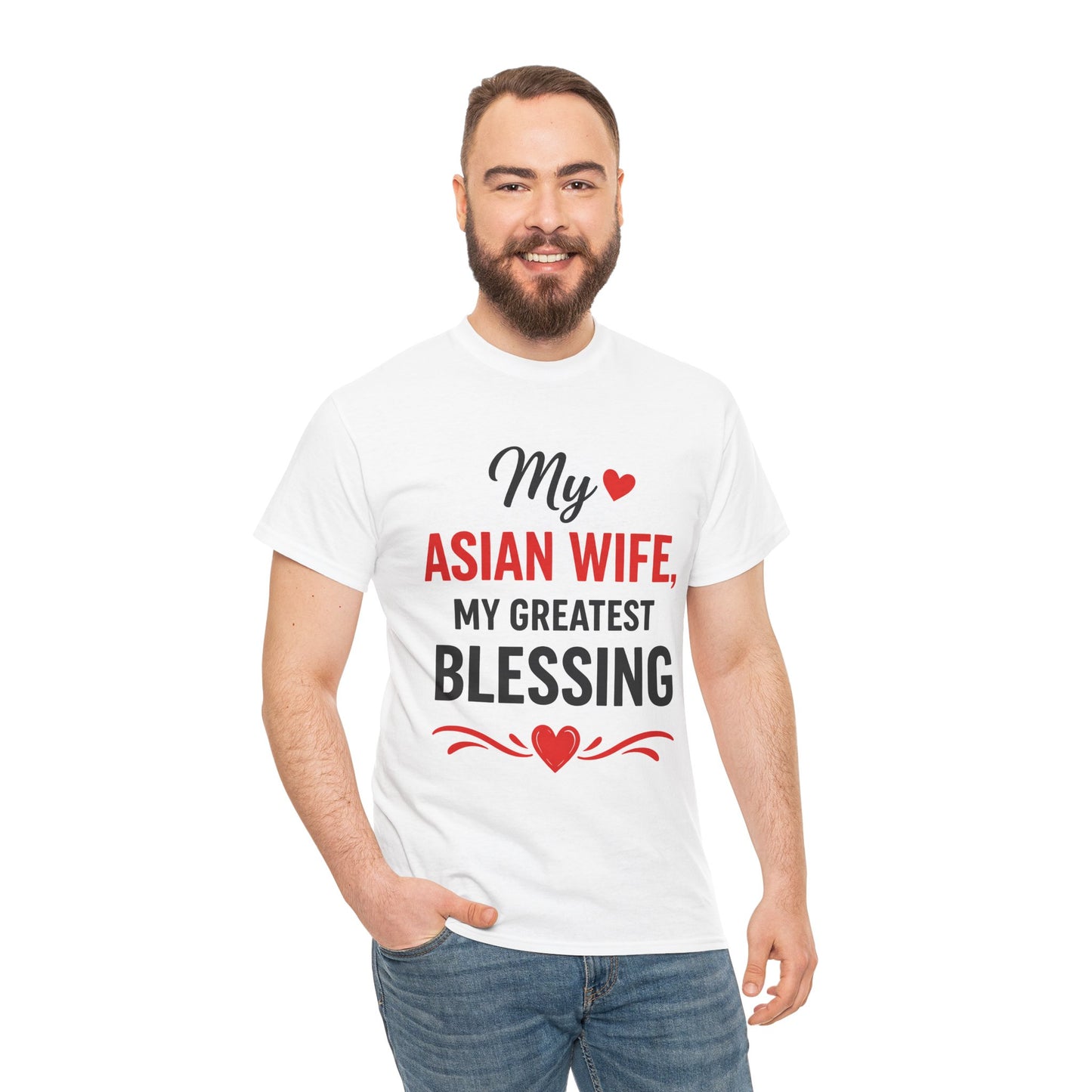 My Asian Wife My Greatest Blessing Heavy Cotton Tee