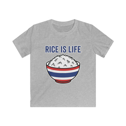 Rice is Life (Front) Kids Softstyle Tee