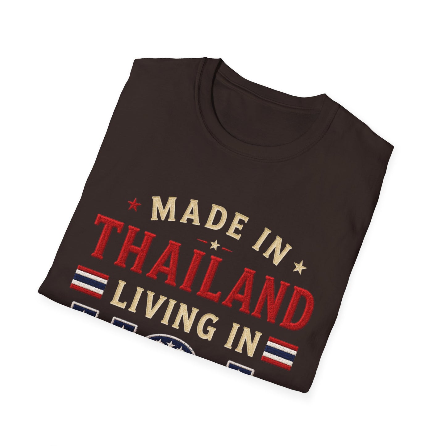 Made in Thailand, Living in USA Unisex Softstyle Tee