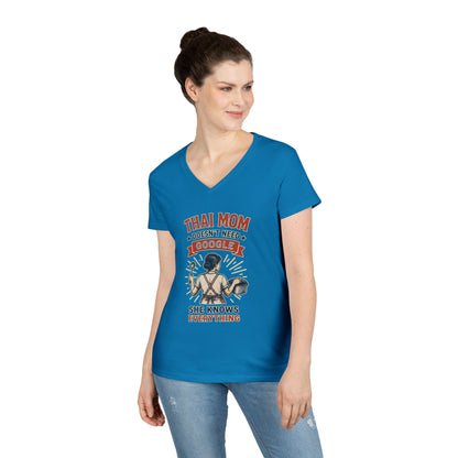 Thai Mom Doesn’t Need Google, She Knows Everything V-Neck Tee