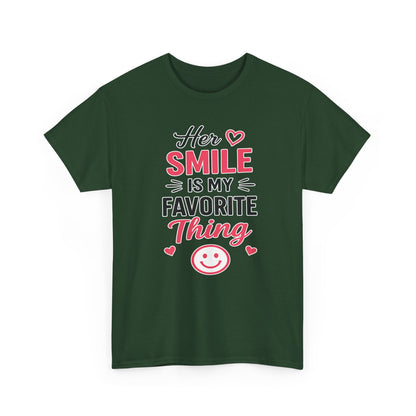 Her Smile Is My Favorite Thing Heavy Cotton Tee