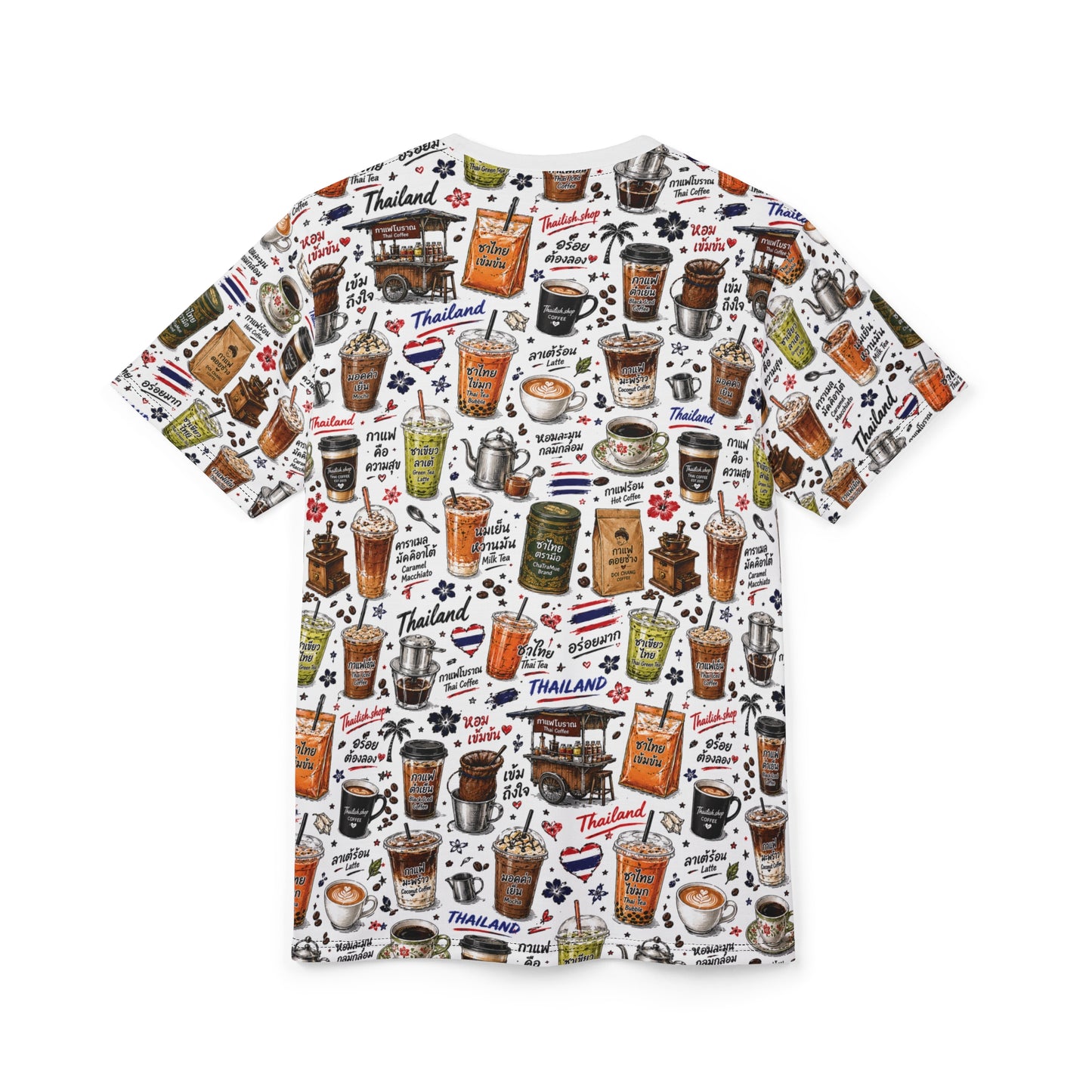 Thai Drinks Printed Unisex Cut & Sew Tee (AOP)