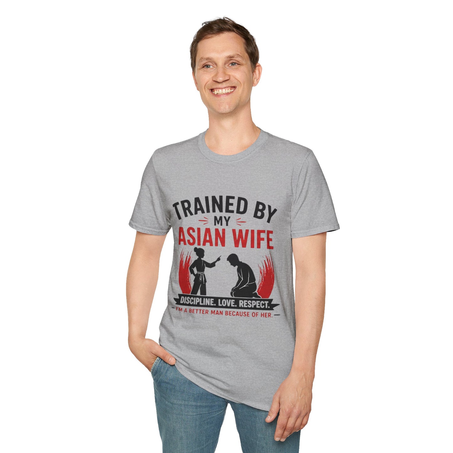 Trained By My Asian Wife Softstyle T-Shirt