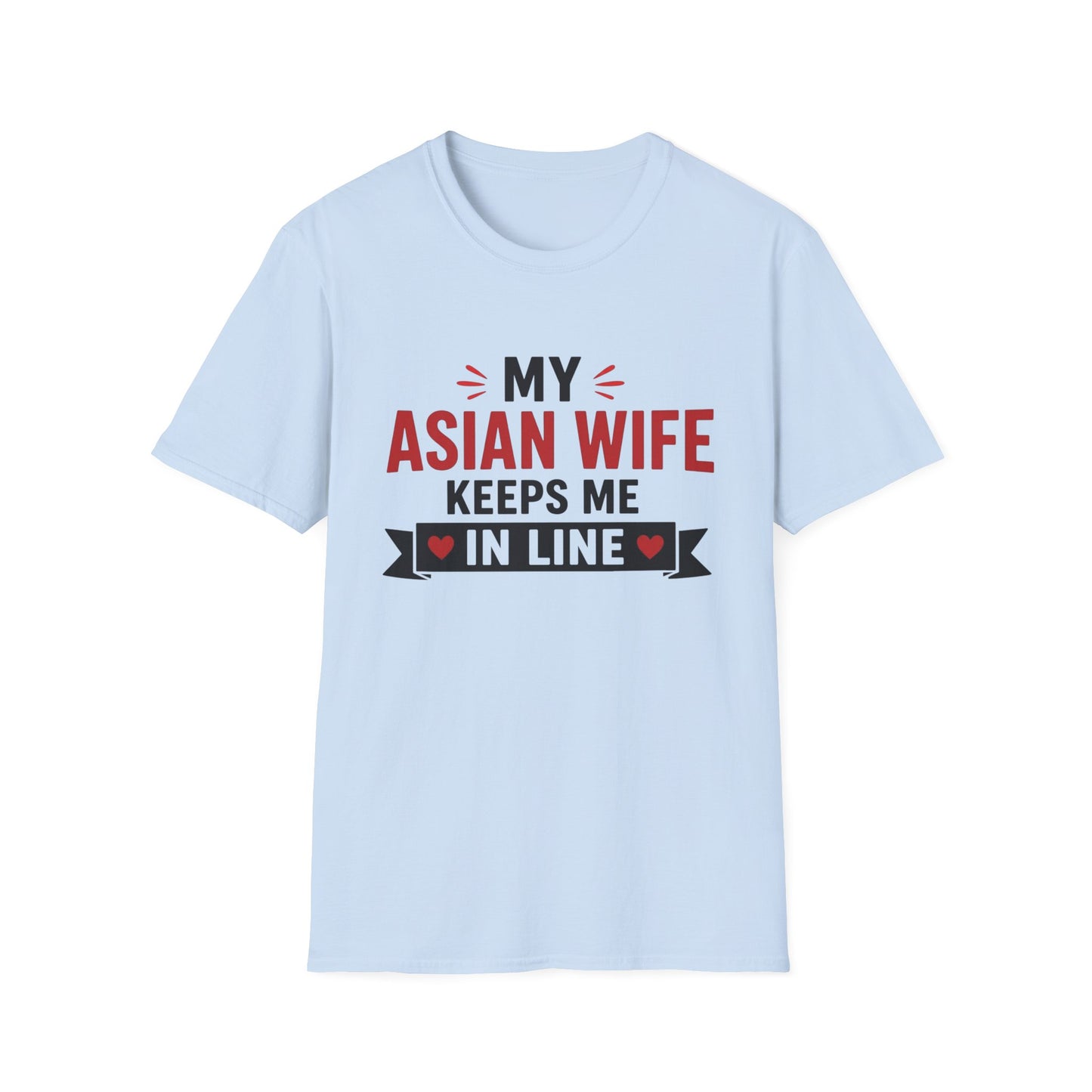 My Asian Wife Keeps Me In Line Softstyle T-Shirt