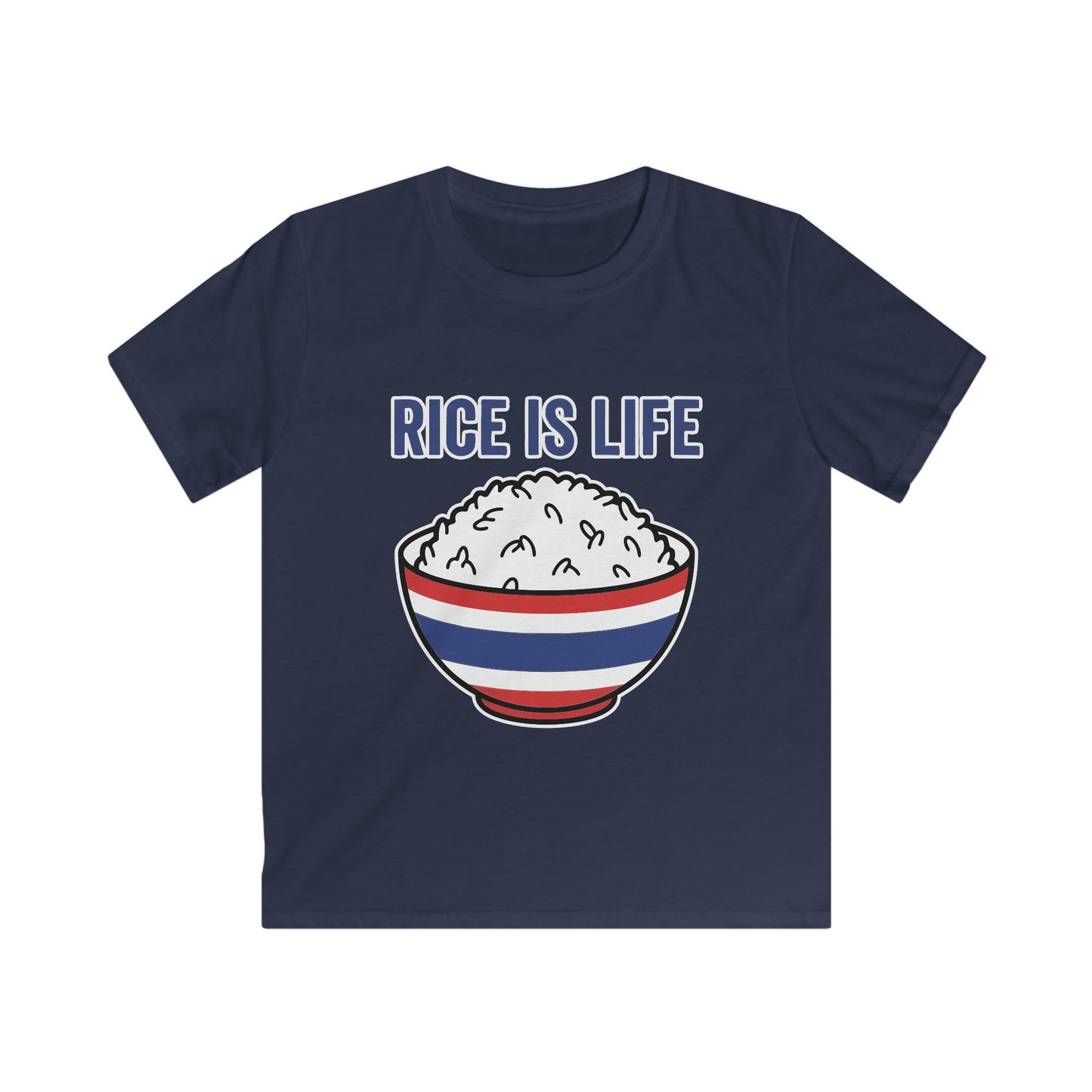 Rice is Life (Front) Kids Softstyle Tee