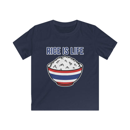 Rice is Life (Front) Kids Softstyle Tee