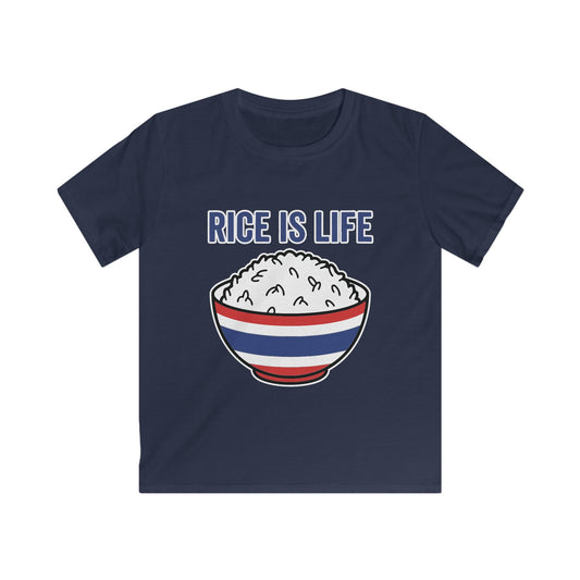 Rice is Life (Front) Kids Softstyle Tee