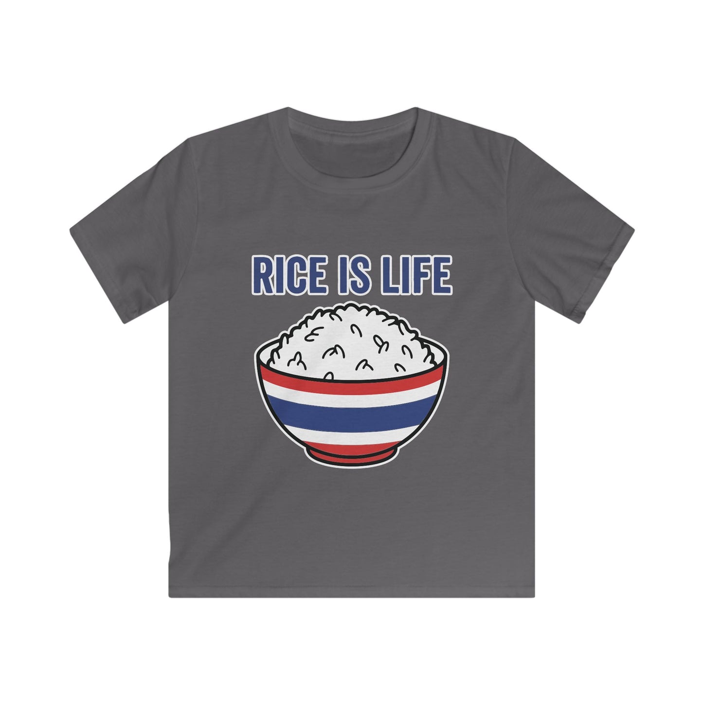 Rice is Life (Front) Kids Softstyle Tee