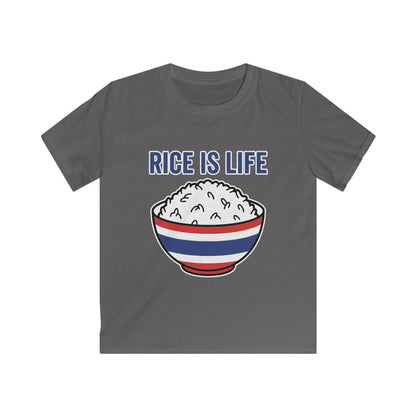 Rice is Life (Front) Kids Softstyle Tee