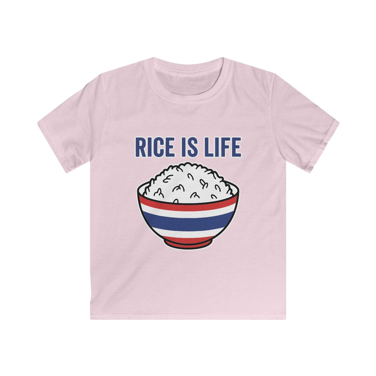 Rice is Life (Front) Kids Softstyle Tee