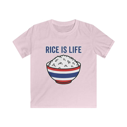 Rice is Life (Front) Kids Softstyle Tee