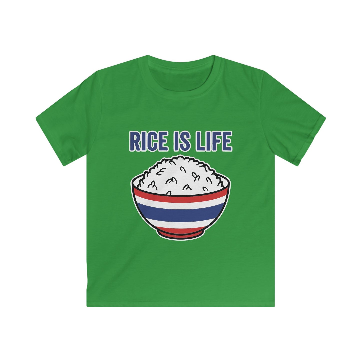 Rice is Life (Front) Kids Softstyle Tee