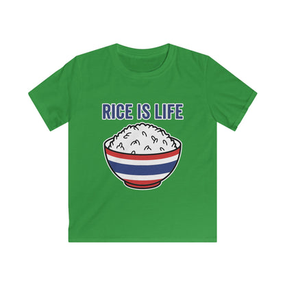 Rice is Life (Front) Kids Softstyle Tee