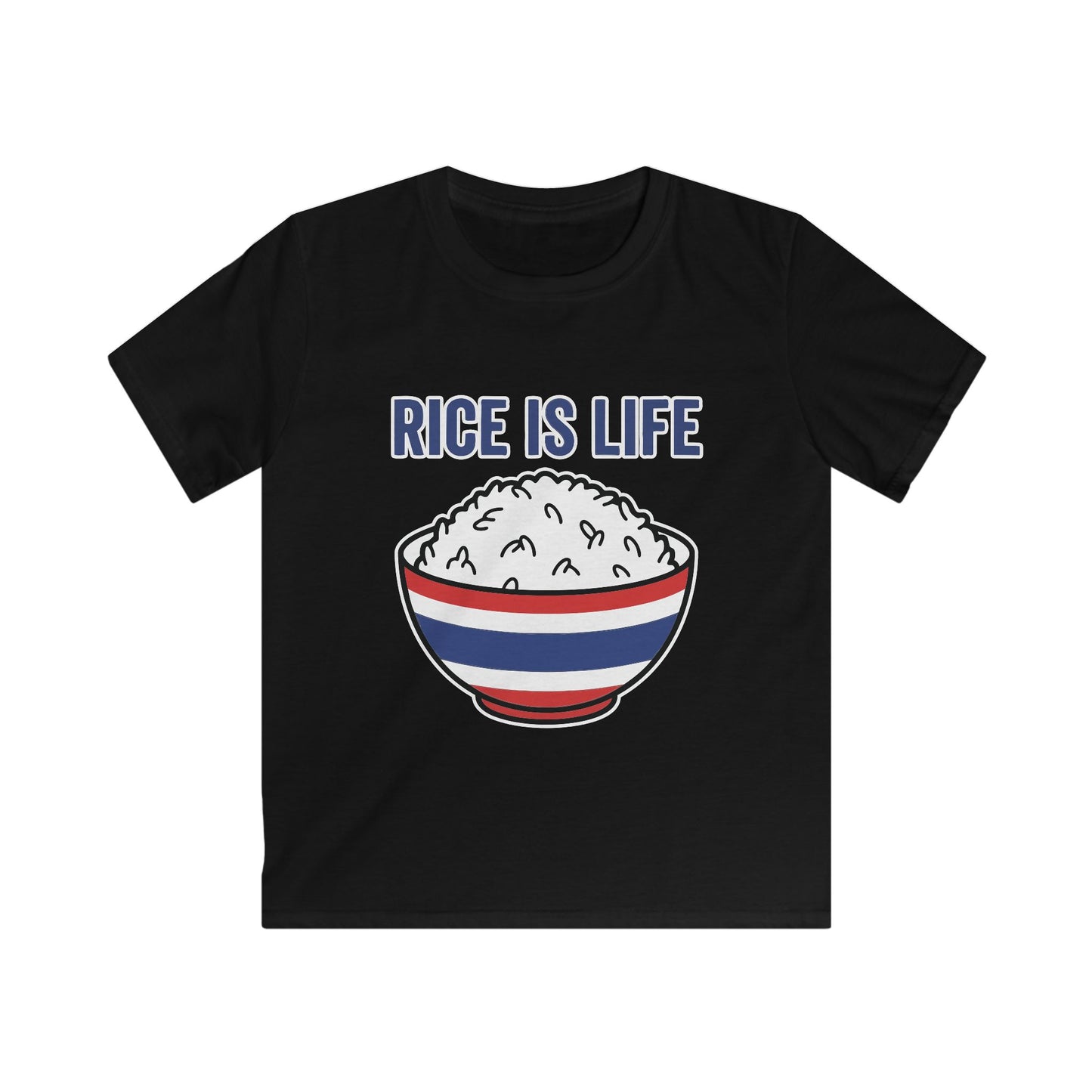 Rice is Life (Front) Kids Softstyle Tee
