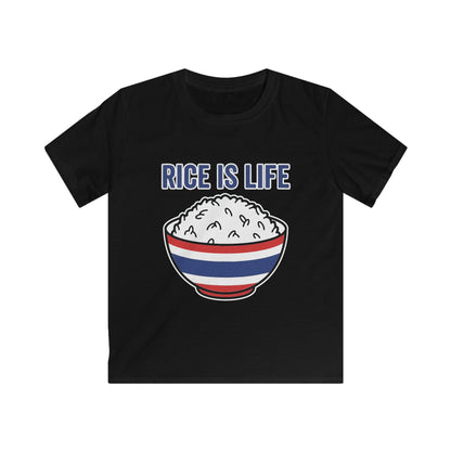 Rice is Life (Front) Kids Softstyle Tee