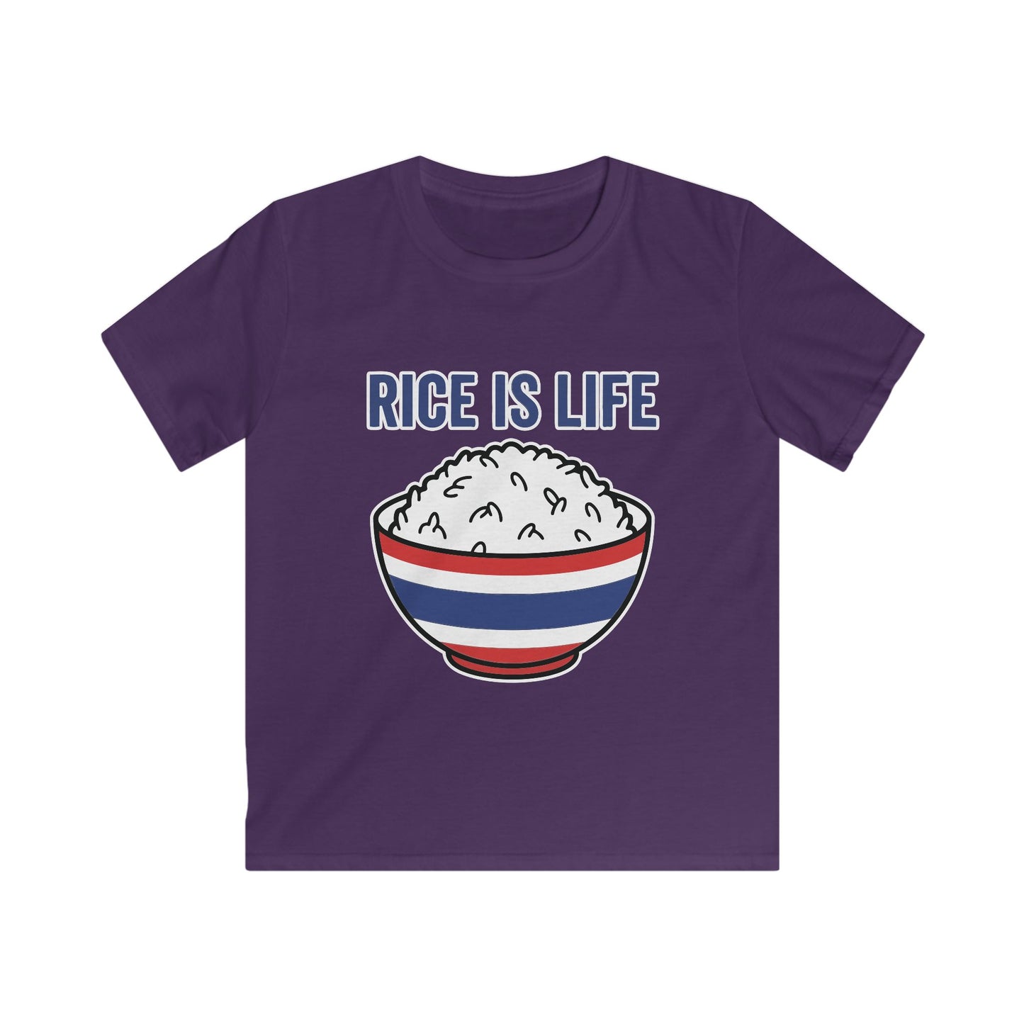Rice is Life (Front) Kids Softstyle Tee