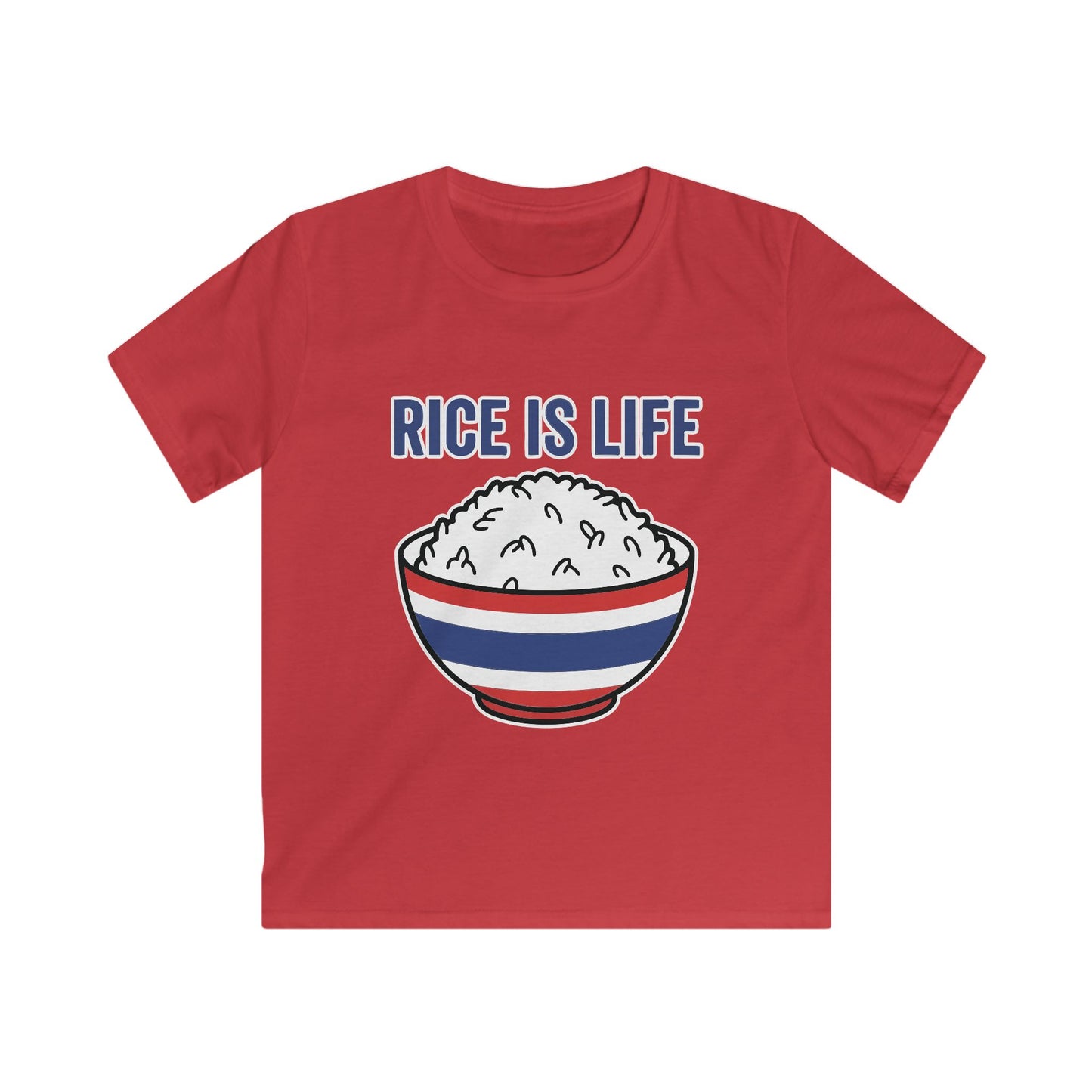 Rice is Life (Front) Kids Softstyle Tee