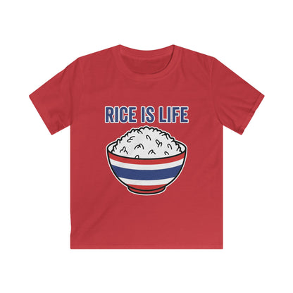 Rice is Life (Front) Kids Softstyle Tee