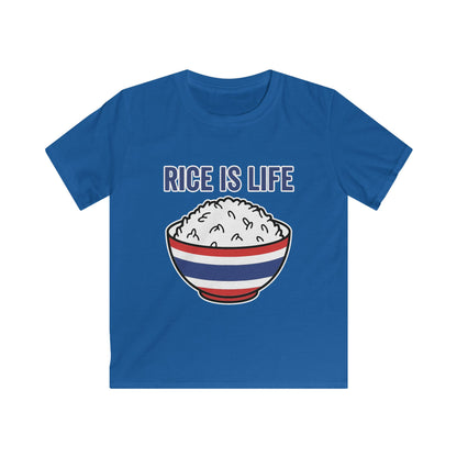 Rice is Life (Front) Kids Softstyle Tee