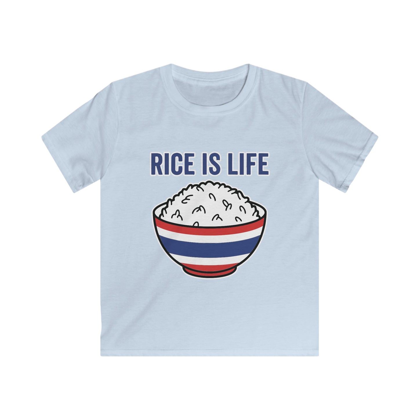 Rice is Life (Front) Kids Softstyle Tee