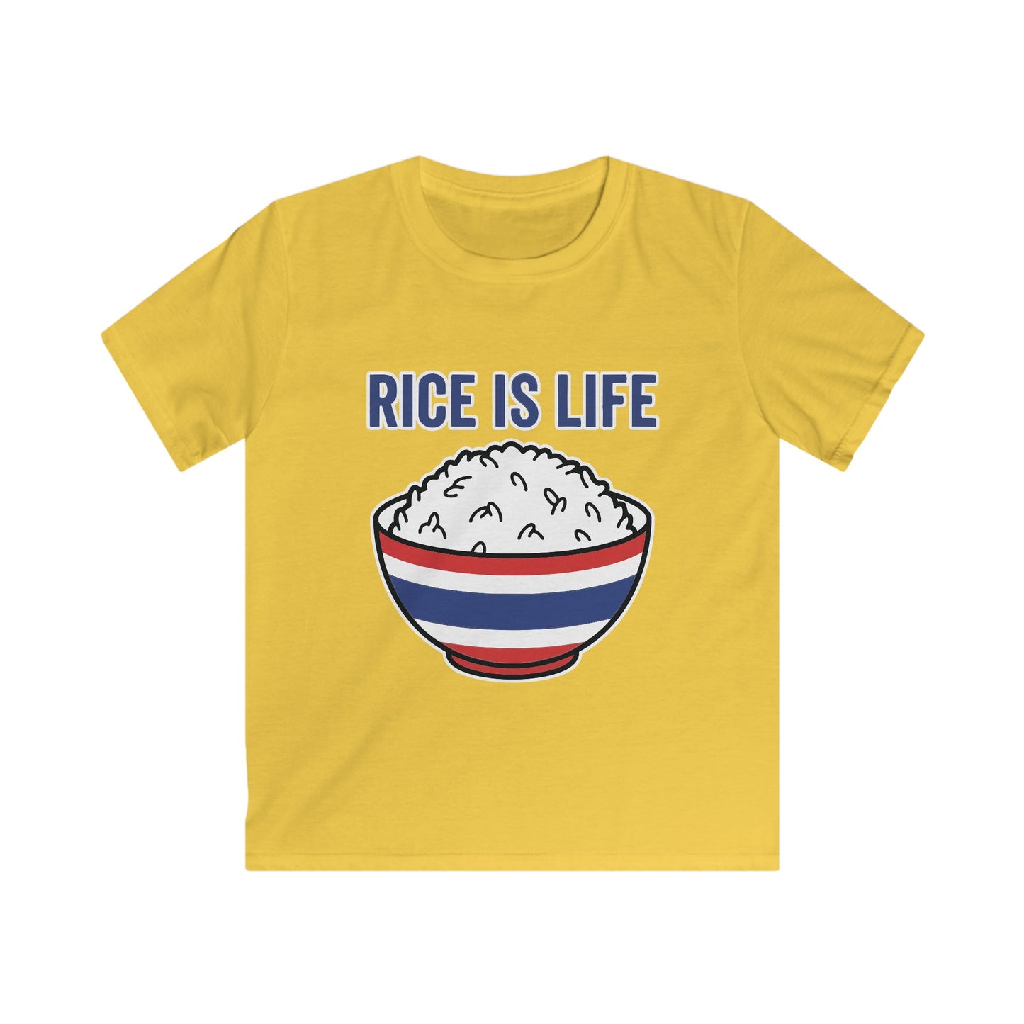 Rice is Life (Front) Kids Softstyle Tee