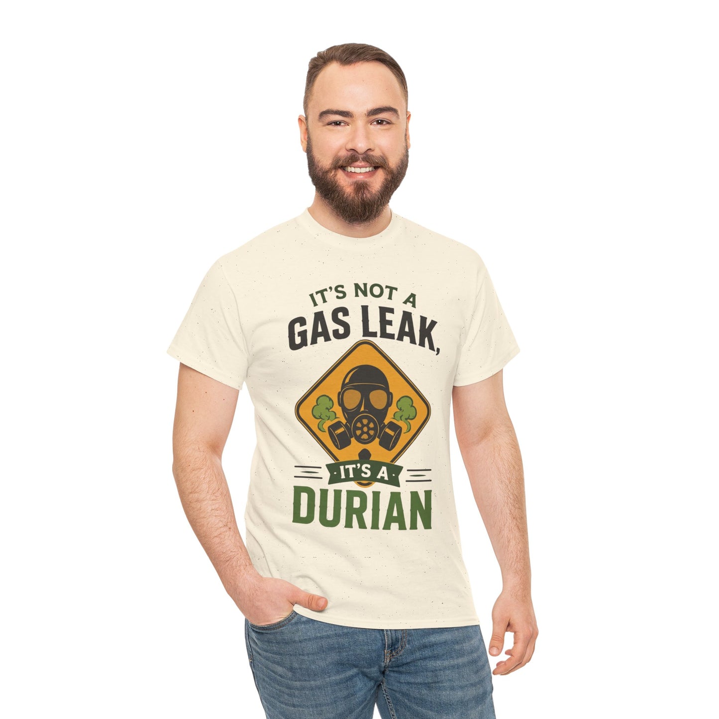 It's Not a Gas Leak, It's a Durian Mask Unisex Heavy Cotton Tee