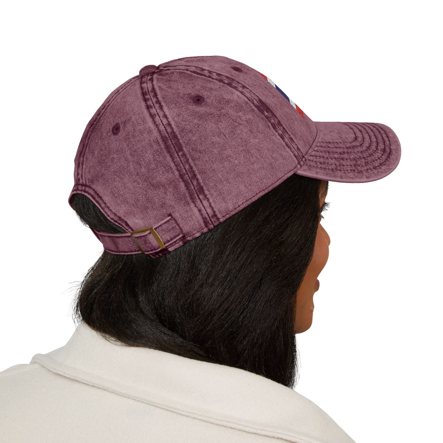 TH+US Flags Vintage Embroidered Baseball Cap