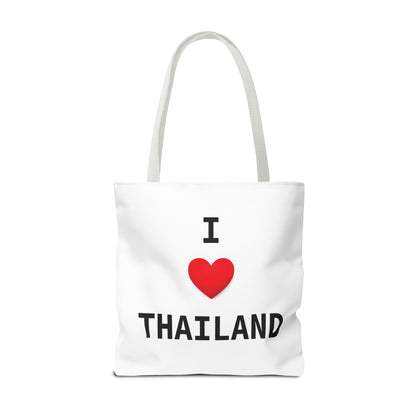 I heart Thailand with Thailand flag Tote Bag (AOP)