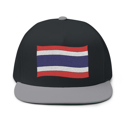 Thailand Flag Flat Bill Cap (Embroidery)