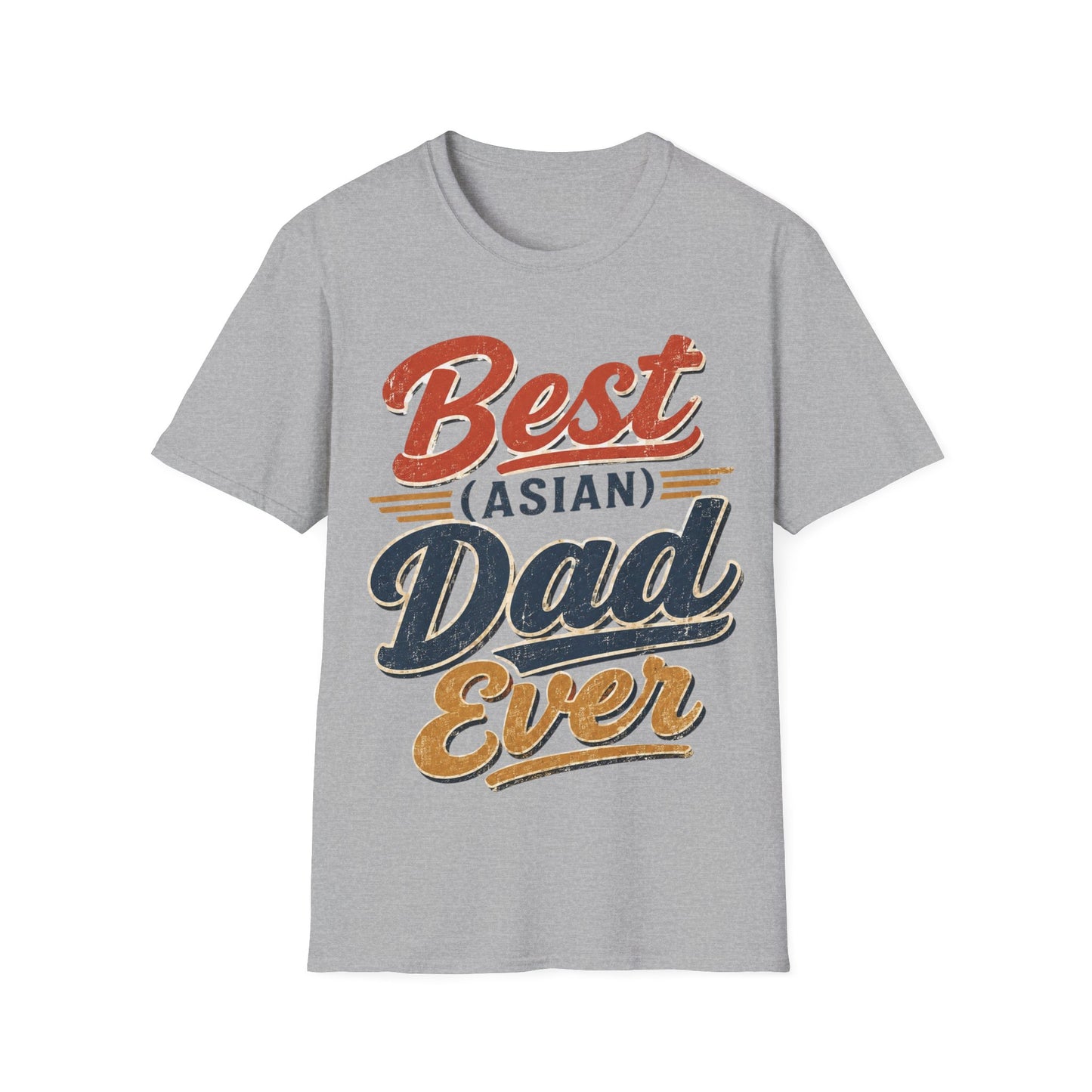 Best (Asian) Dad Ever Vintage Retro Dad Tee