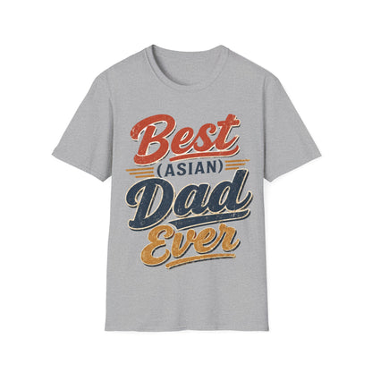 Best (Asian) Dad Ever Vintage Retro Dad Tee