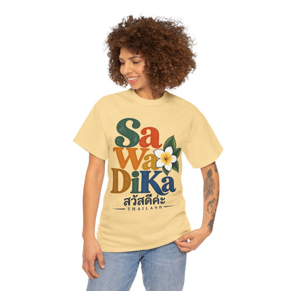 SaWaDiKa Vintage Greeting Thailand Heavy Cotton T-Shirt
