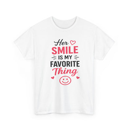 Her Smile Is My Favorite Thing Heavy Cotton Tee
