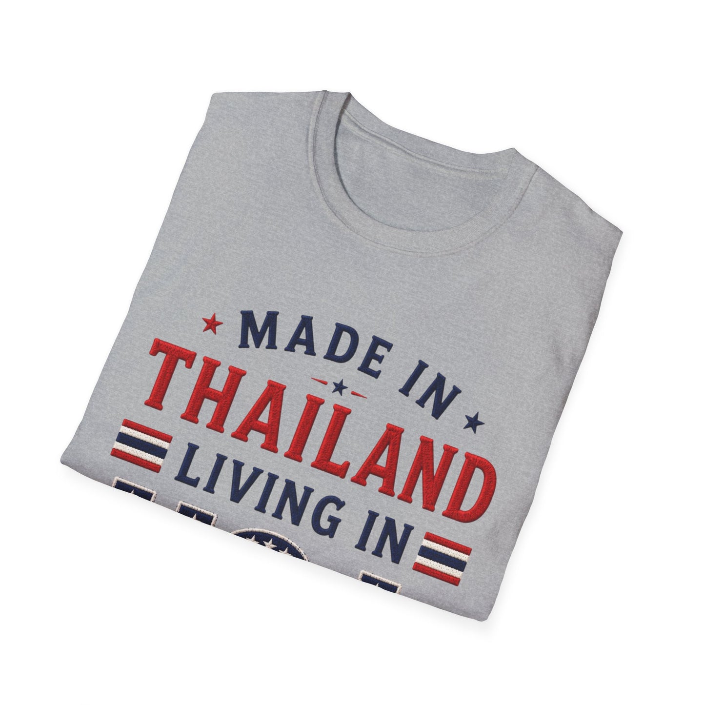 Made in Thailand, Living in USA Unisex Softstyle Tee