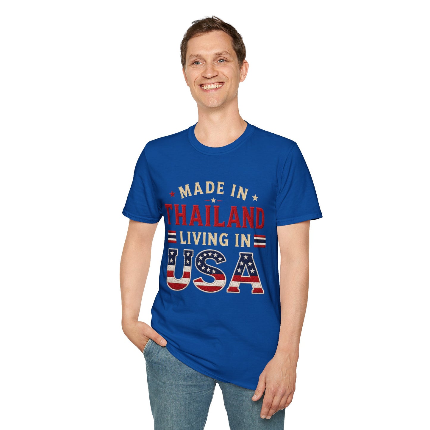 Made in Thailand, Living in USA Unisex Softstyle Tee