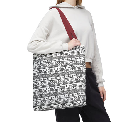 Thai Elephant Tote Bag - Patterned AOP